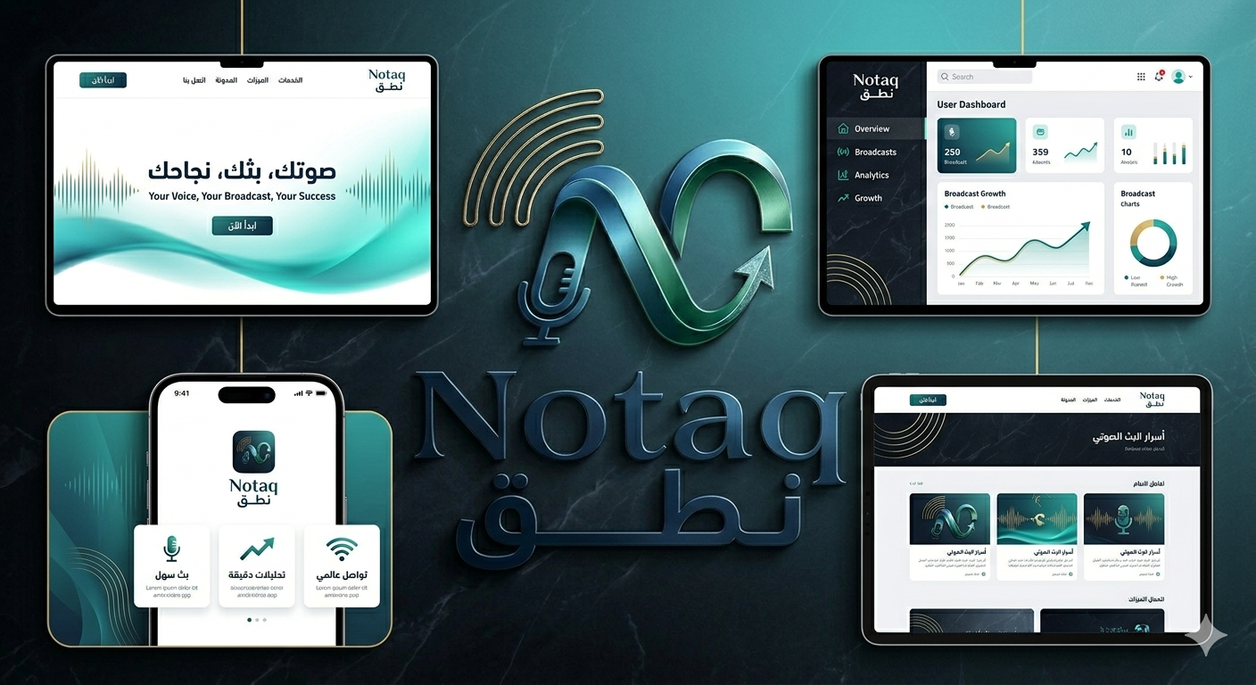 واجهة رقمية بتكوين بصري مميز
